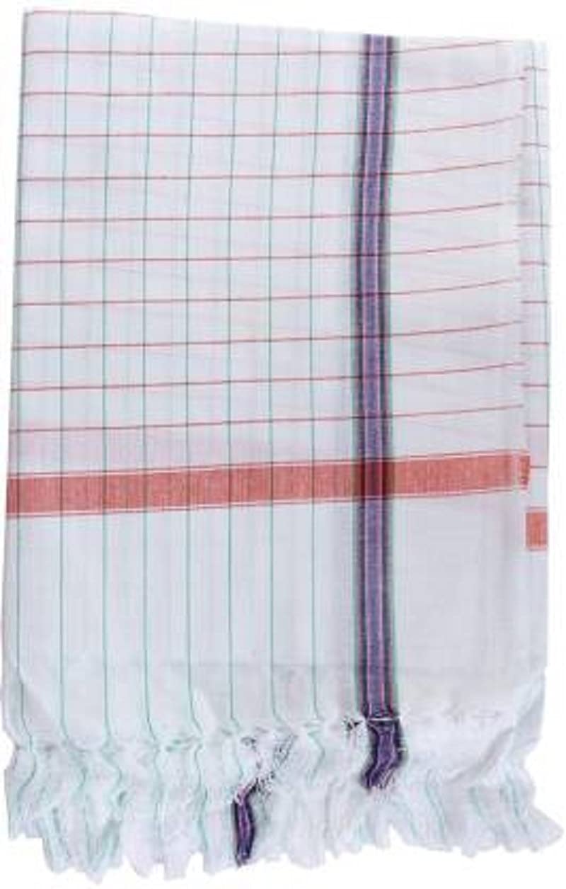 AYUS Handloom Cotton Checks Pattern Bath Towels (Pack of 4, Extra Large Size, 3 x 6 feet) - Image 3