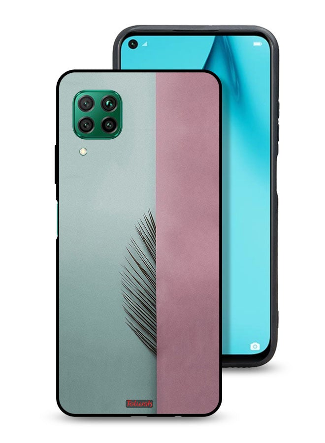 Tolwak Huawei P40 lite 4G Protective Case Cover Half Leaves - Image 1