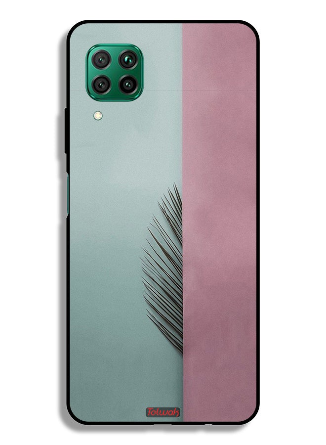 Tolwak Huawei P40 lite 4G Protective Case Cover Half Leaves - Image 2