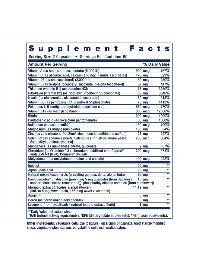 Life Extension Life Extension Two-Per-Day Multivitamin, vitamins B, C, D, zinc, packed with over 25 vitamins, minerals & extracts, two-month supply, non-GMO, gluten-free, 120 capsules  - Image 3