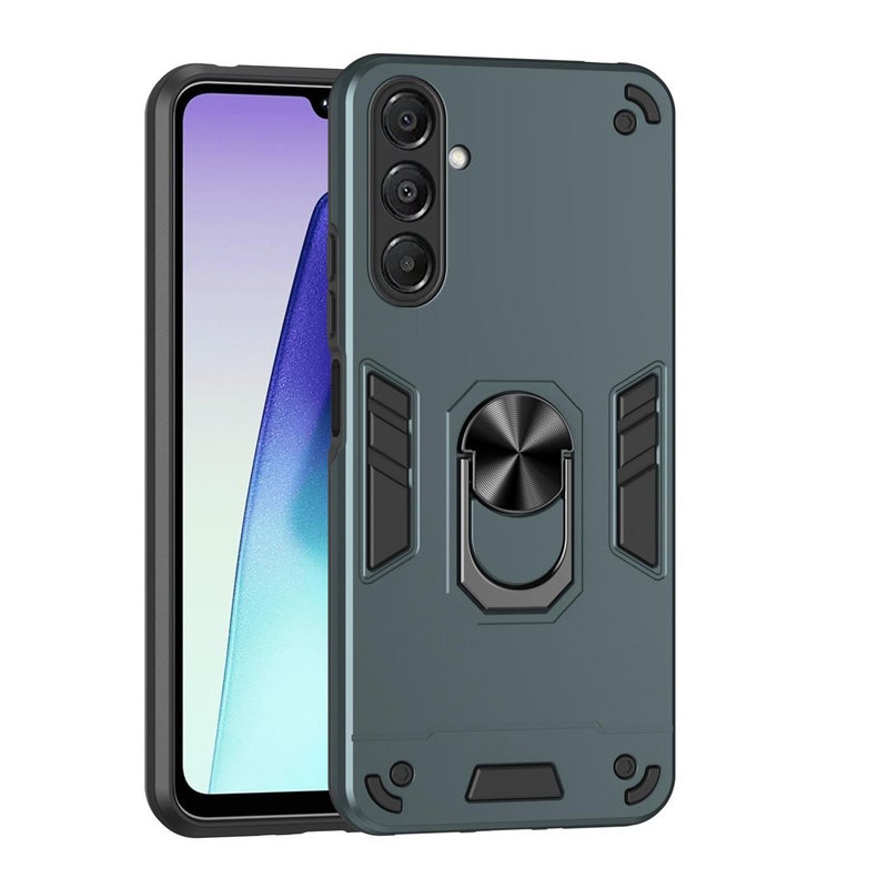 erorex For Samsung Galaxy A17 5G Shockproof Metal Ring Holder Phone Case(Green) - Image 1