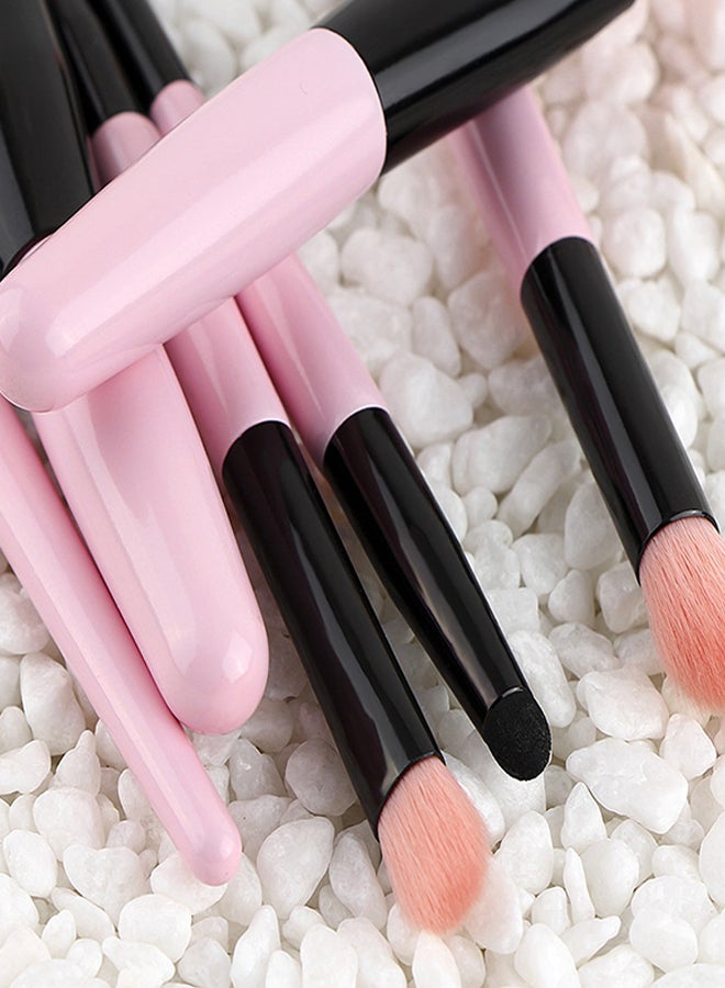 6-Piece Makeup Brush Set Pink/Black - Image 2
