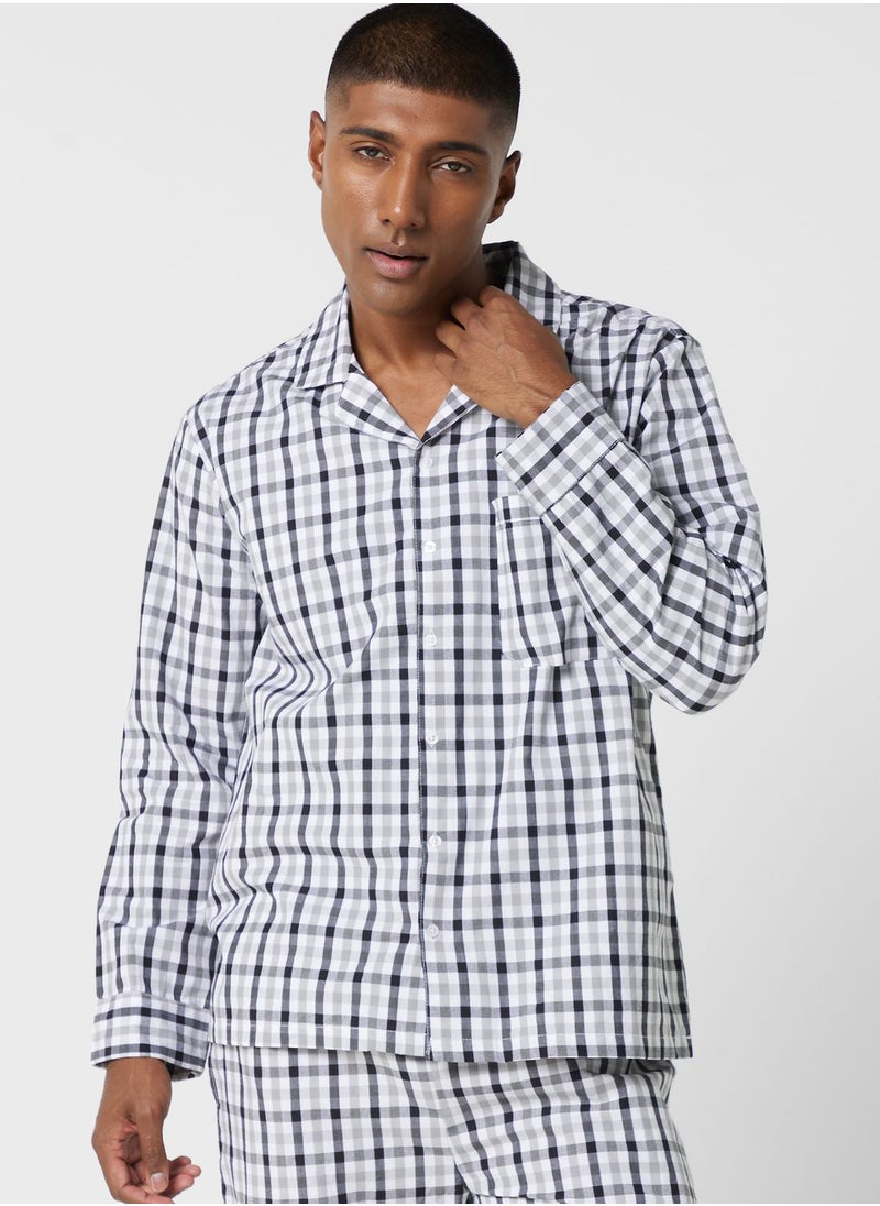 Robert Wood - Check Pyjama Set - Image 1