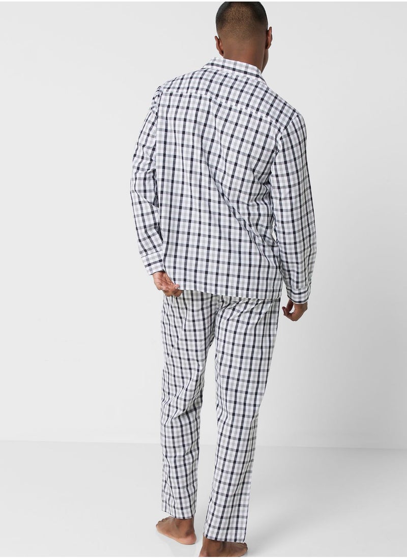 Robert Wood - Check Pyjama Set - Image 1