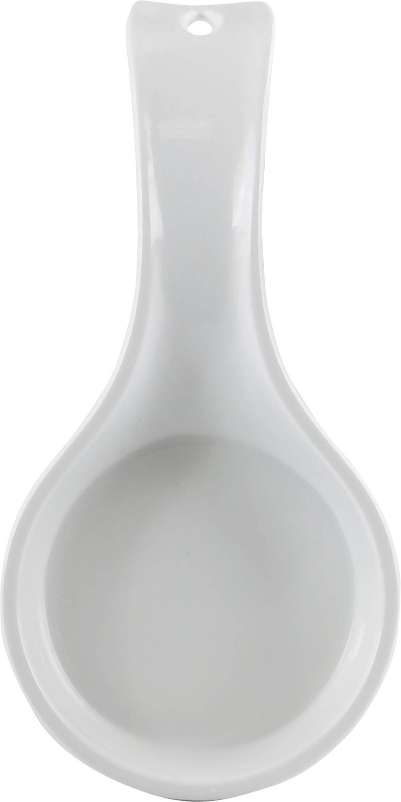 Reston Lloyd Kitchen Counter Utensil Spoon Rest Ladles Spaghetti Forks Spatulas Durable BPAFree Plastic Dishwasher Safe Dcor Space Saving Hanging Hole on Handle White