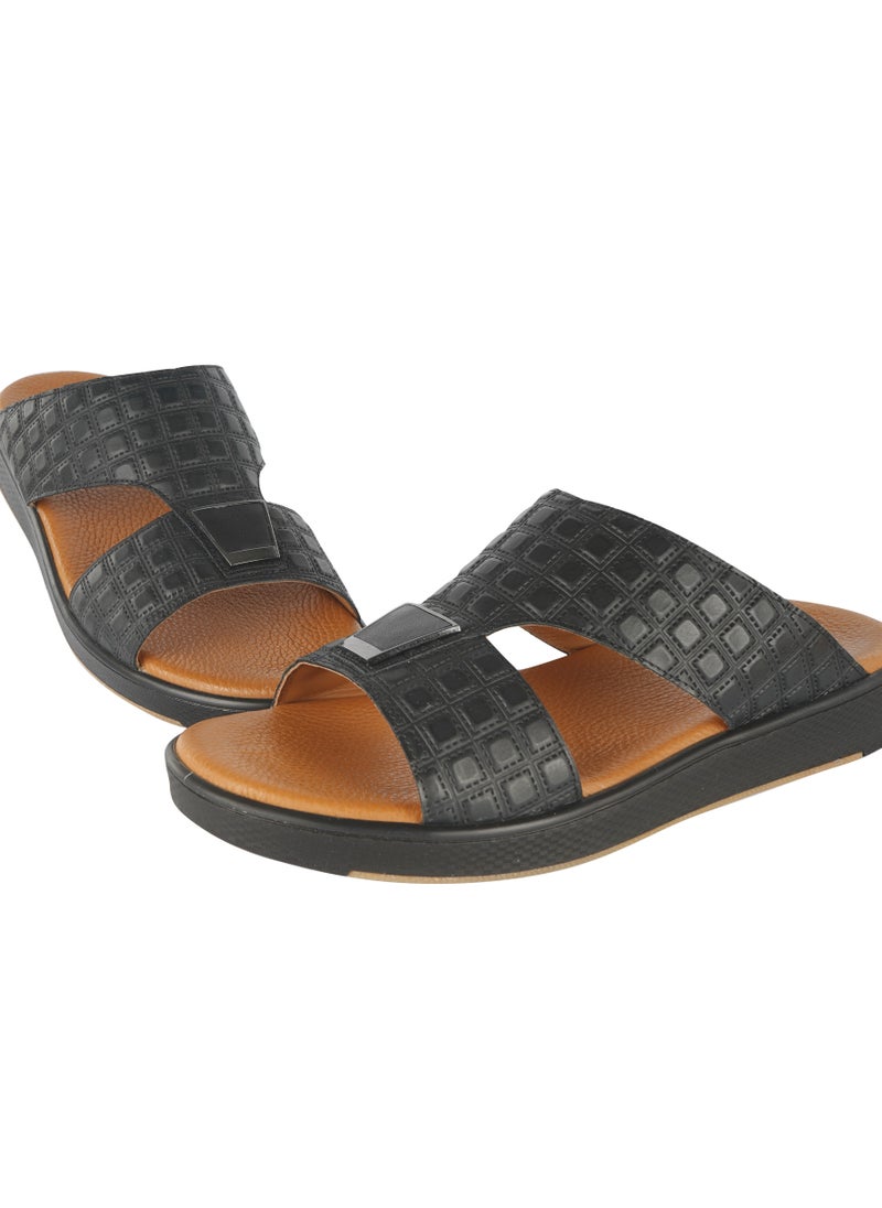 barjeel uno - Barjeel Uno Boys Elegant Arabic Sandals TAM 107B Black - Image 1