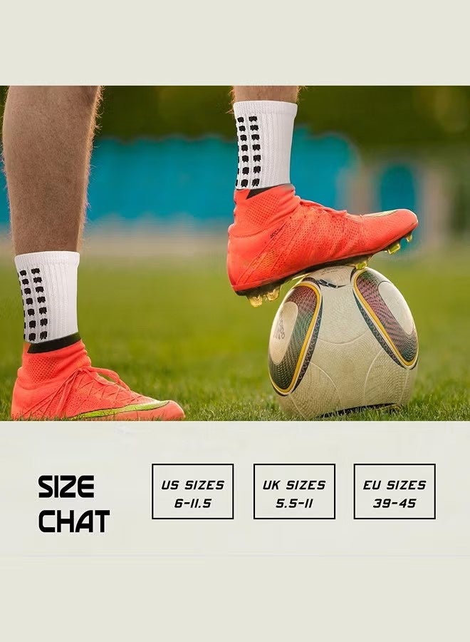 واي جيه 3 أزواج جوارب كرة القدم مضادة للانزلاق للرجال جوارب جل غير قابلة للانزلاق لكرة القدم وكرة السلة واليوغا - Image 5