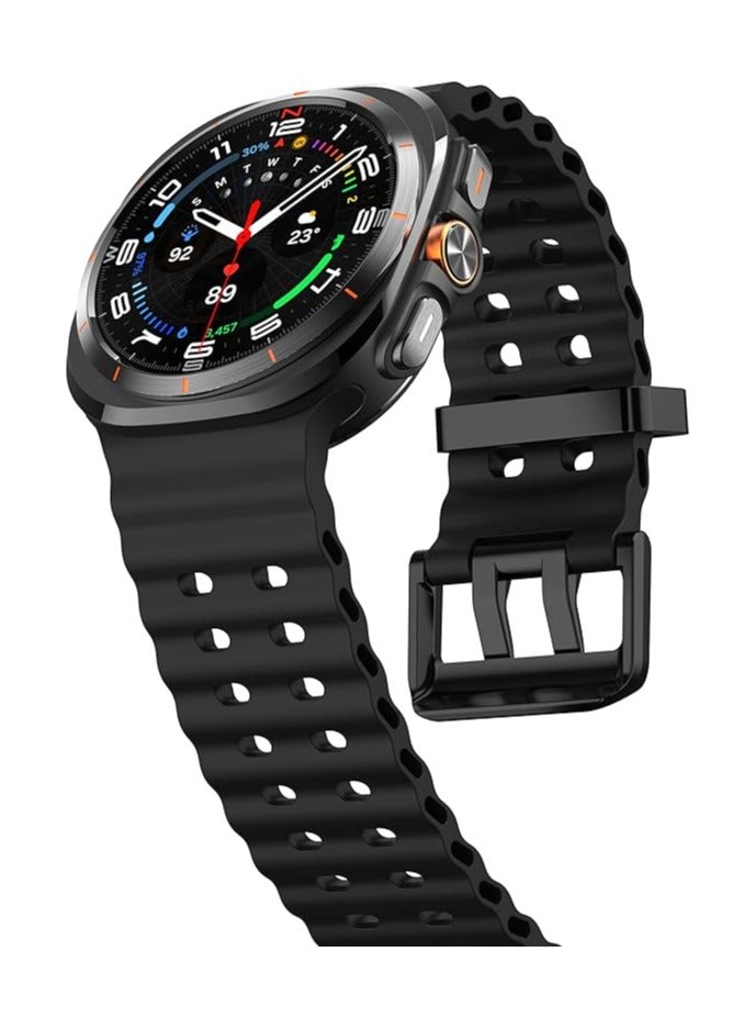 TIGER Soft Silicone Band for Samsung Galaxy Watch Ultra 47mm – Waterproof Breathable Sport Watch Band for Men and Women – Durable, Comfortable, and Stylish Strap for Galaxy Watch Ultra 47mm - Image 3