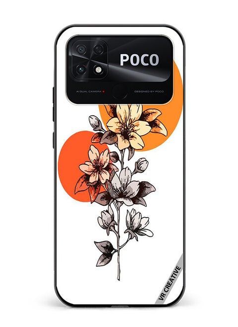 Protective Case Cover For Xiaomi Poco C40 Flower Design Multicolour