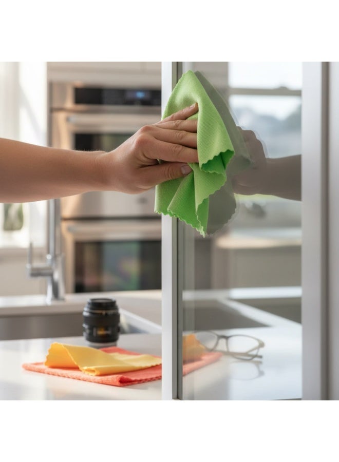 3-Piece Multi-Purpose Microfiber Cleaning Cloth Set - High Absorbency - For Car, Home, and Office Use - Image 4