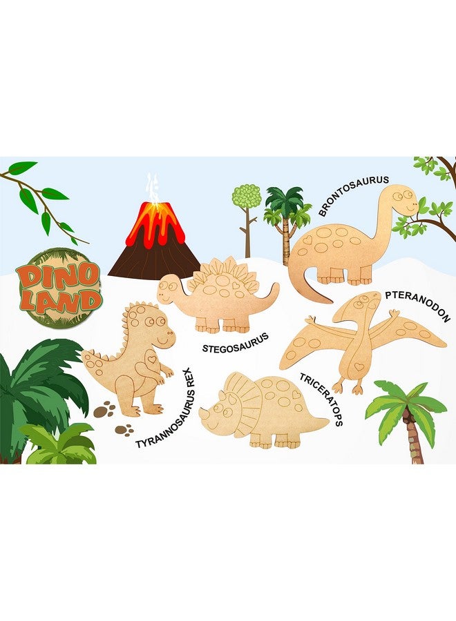 StepsToDo Fun with Dino. Kid's DIY Wooden Dinosaur Painting Craft Kit. Ideal for Home Schooling Activity - Image 5