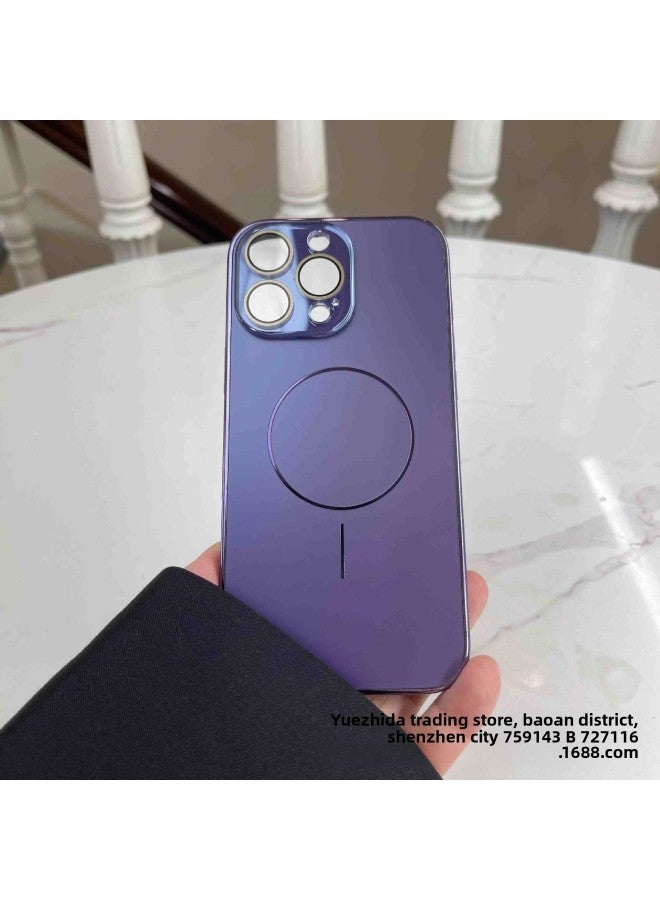 For Apple Brushed Frame AG Magnetic Titanium Phone Case Anti-scratch Anti-fingerprint  iPhone 15 