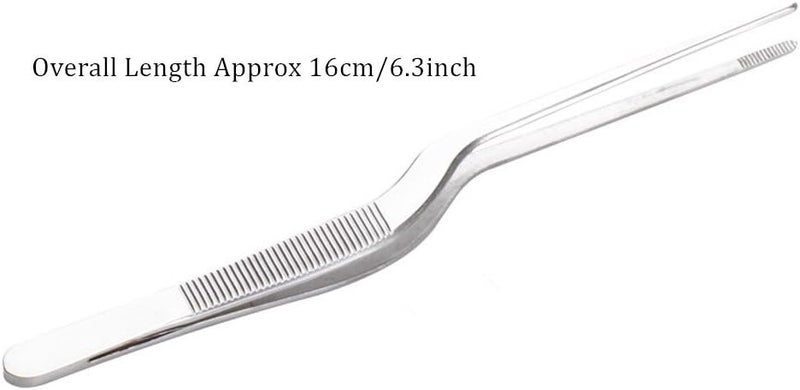 FRUTA 3-Piece Stainless Steel Precision Tweezers Set, 6.3 Inch Multi-Purpose Cooking Tweezers for Culinary, Medical, Beauty, Electronics, Craft, Jewelry, Watch, Laboratory, Reptile Feeding - Image 4