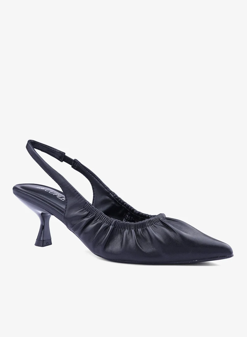 كابلي أحذية كعب نسائية سلينجباك بمقدمة مدببة