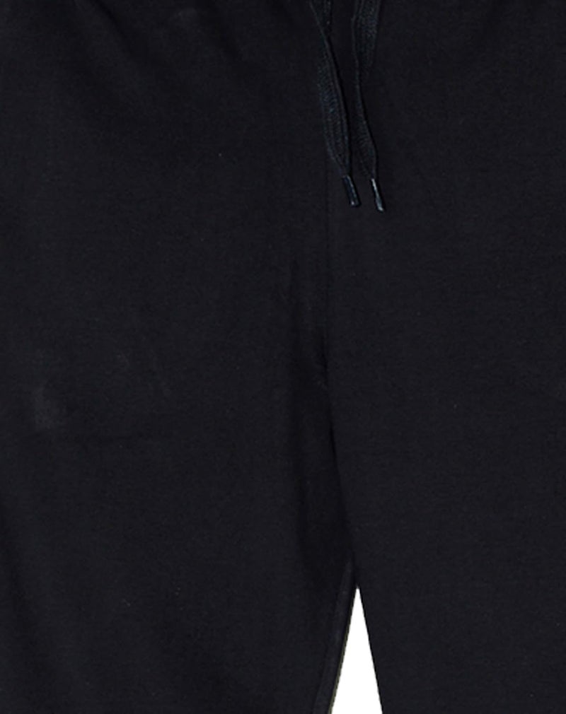 KiddoPanti 100% Cotton Track Pants for Boys & Girls | Soft Single Jersey Fabric | Elastic Waist with Drawcord | Full Length with Rib Hem & Pockets | Joggers and Lowers for Kids, Jet Black - 3-4Y - Image 4