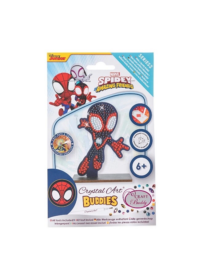 Craft Buddy Craft Buddy Disney Junior Marvel Spidey and The Amazing Friends Miles Morales Crystal Art Buddies Series 2 Diamond Painting Kit - Image 3