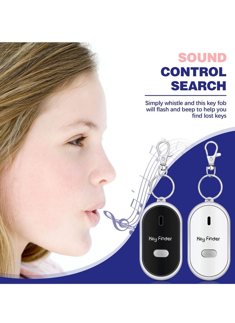 SYOSI 4 Pieces Key Finder Locator LED Light Remote Sound Control Lost Key Finder with Keychain for Child Elderly Pet Luggage  - Image 2