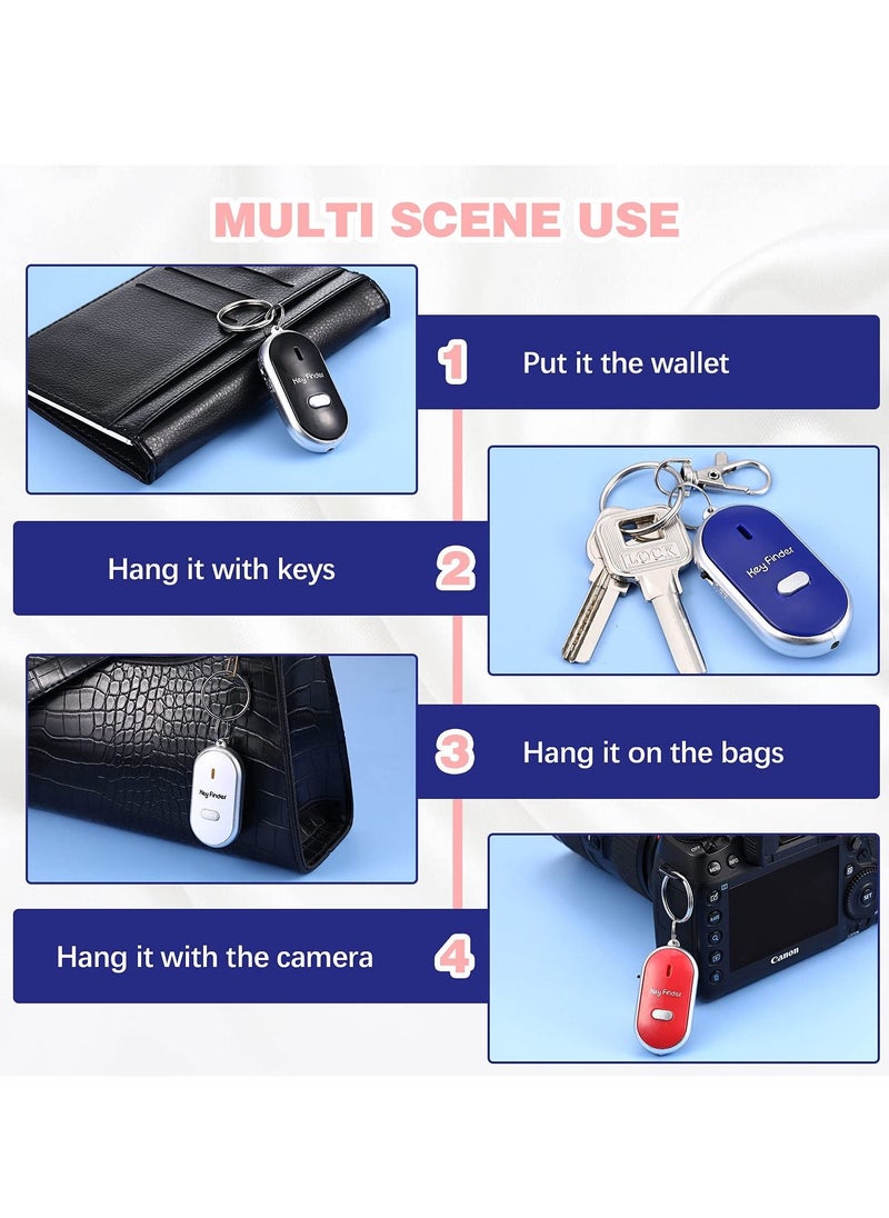 SYOSI 4 Pieces Key Finder Locator LED Light Remote Sound Control Lost Key Finder with Keychain for Child Elderly Pet Luggage  - Image 5