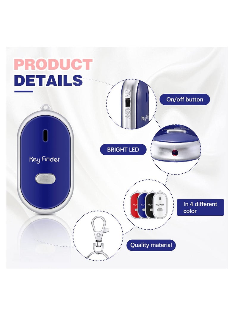 SYOSI 4 Pieces Key Finder Locator LED Light Remote Sound Control Lost Key Finder with Keychain for Child Elderly Pet Luggage  - Image 4