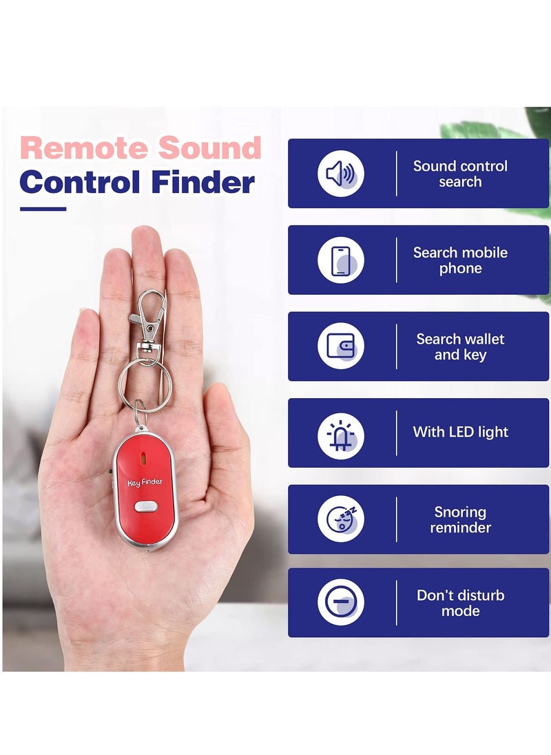 SYOSI - 4 Pieces Key Finder Locator LED Light Remote Sound Control Lost Key Finder with Keychain for Child Elderly Pet Luggage - Image 1