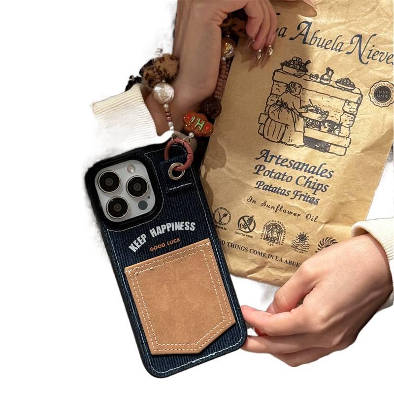 غطاء واقي | حامل بطاقات | حماية من السقوط | مقاوم للصدمات لـ iPhone 14 / 14 Plus / 14 Pro / 14 Pro Max | Denim Blue - Image 3