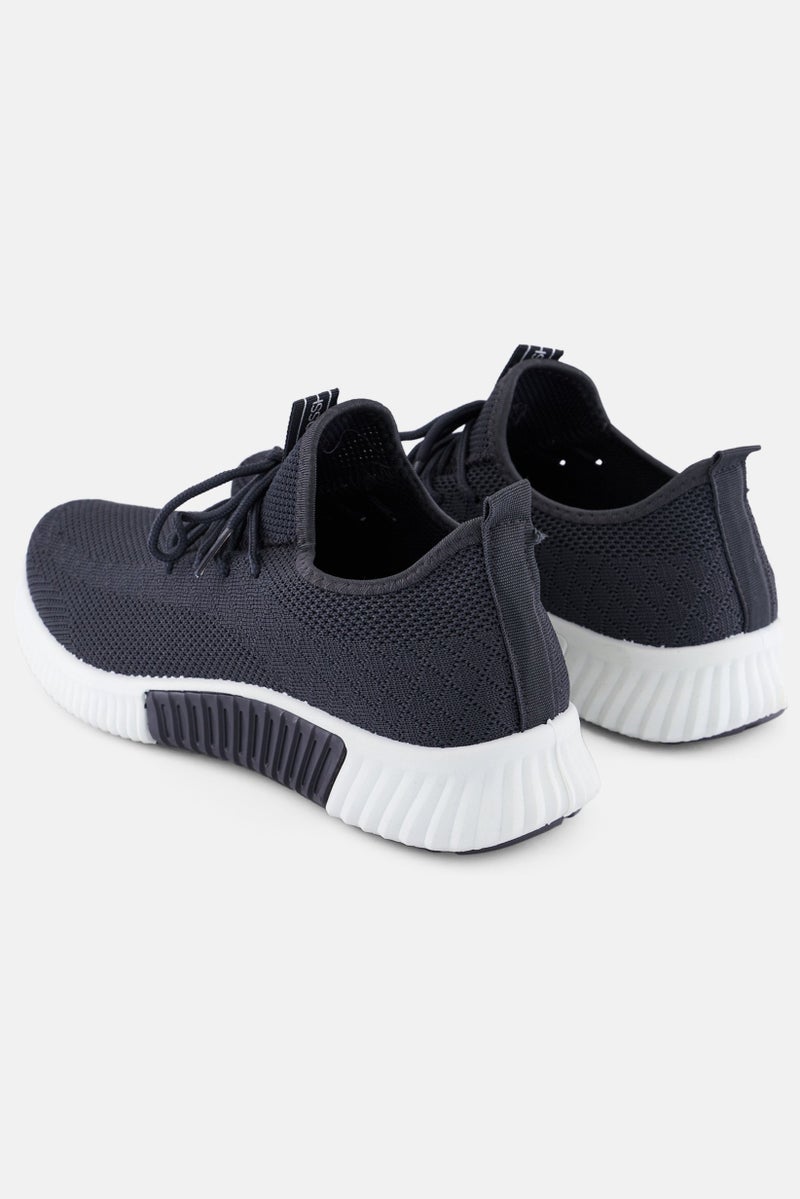 CROSSHATCH أحذية رياضية للرجال مزودة بأربطة، رمادي داكن - Image 4