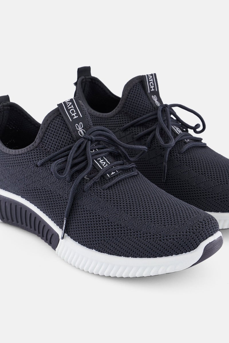 CROSSHATCH أحذية رياضية للرجال مزودة بأربطة، رمادي داكن - Image 2