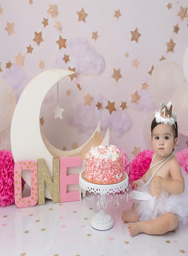 Agkvw Crown for Girls' First Birthday, Rose Gold 1st Birthday Hat, Flower Tutu Crown, Cake Smash Props, Decorations for Girls - Image 4