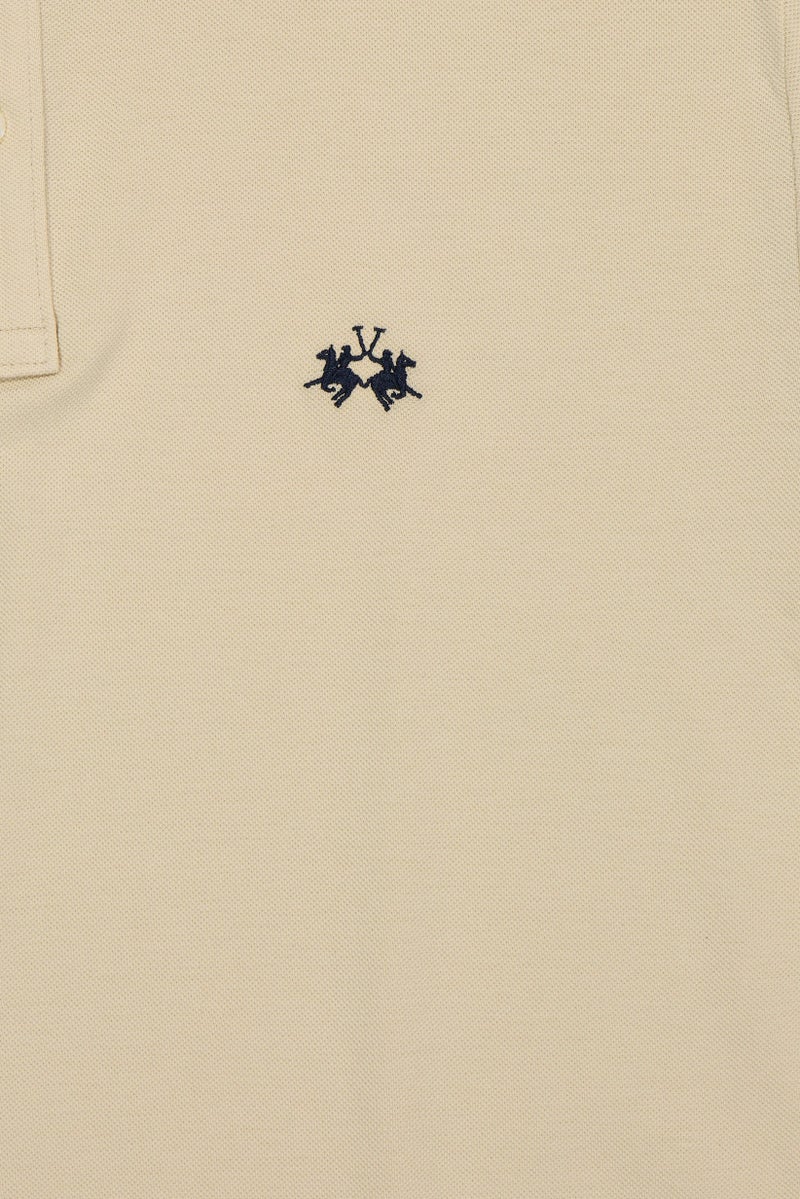 La Martina Men Regular Fit Embroidered Logo Short Sleeve Polo Shirt, Light Beige - Image 5