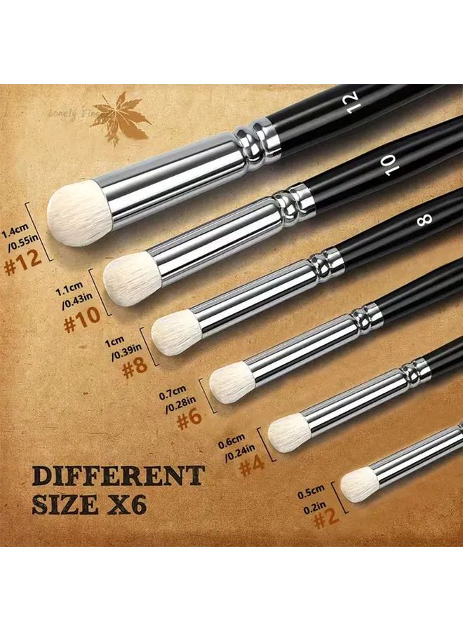 9 Pcs High Quality Multifunctional Nylon Hair Art Brush Set Detail Oriented For Watercolor Gouache Oil Painting With Comfortable Birch Wood Handles - Image 4