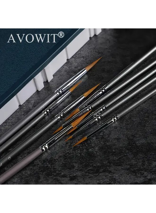 9 Pcs High Quality Multifunctional Nylon Hair Art Brush Set Detail Oriented For Watercolor Gouache Oil Painting With Comfortable Birch Wood Handles - Image 3