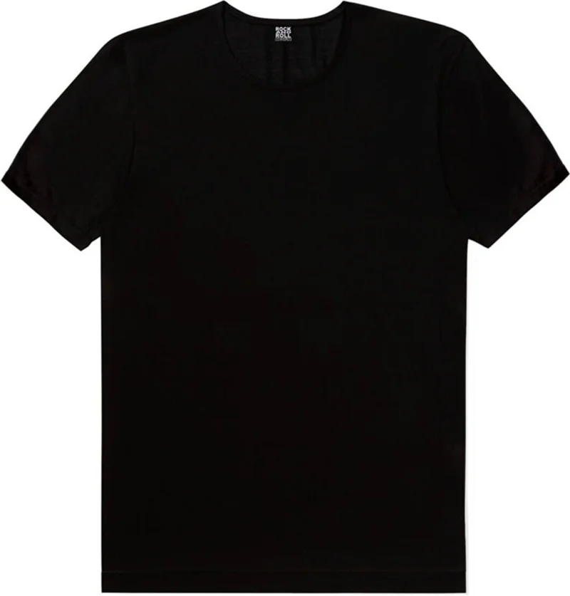 Rock&Roll Plain, Unprinted Black Men's 3-Piece Eco Pack T-Shirt