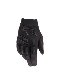 قفازات موتوكروس كاملة من Alpinestars باللون الأسود