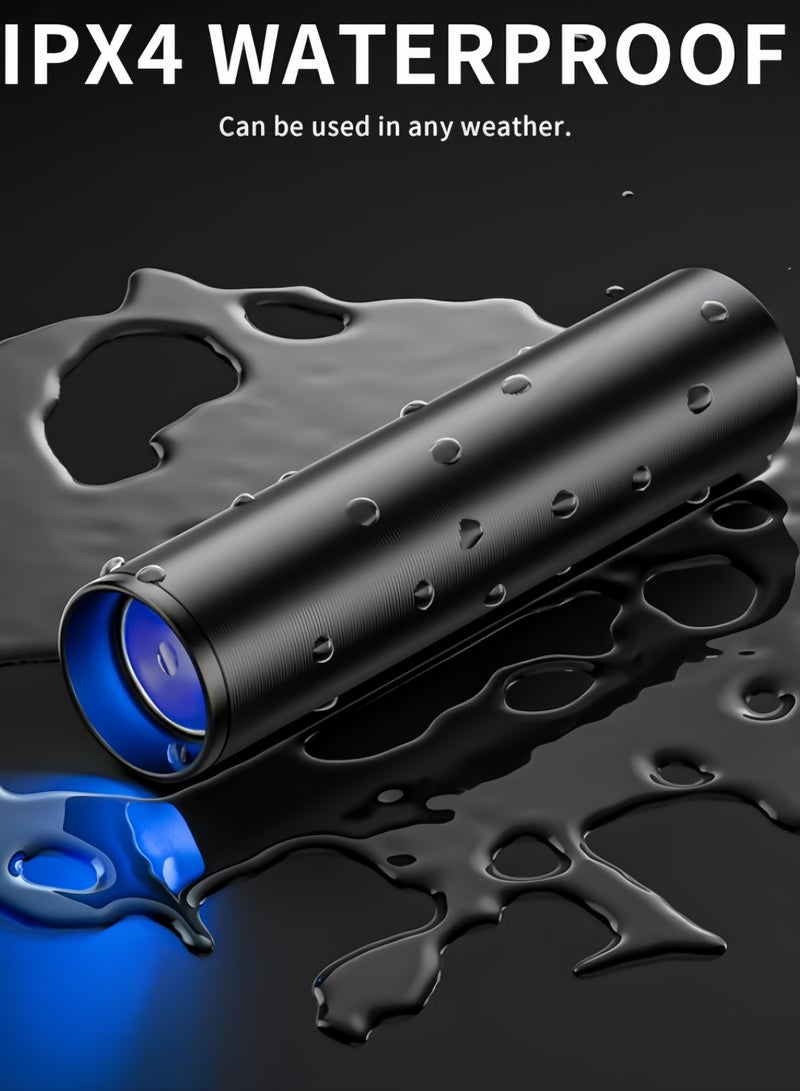 UV Torches Rechargeable USB Strong Ultraviolet LED Flashlights Flashlight Fluorescent Detection Lamp Ringworm Light Detector for Pet Urine or Stains Flurescent Uranium Glass Curing Resin - Image 3