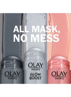 Olay Face Masks by Olay, Clay Charcoal Facial Mask Stick, Glow Boost White Charcoal, 1.7 Oz  - Image 5