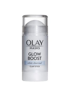 Olay Face Masks by Olay, Clay Charcoal Facial Mask Stick, Glow Boost White Charcoal, 1.7 Oz  - Image 1