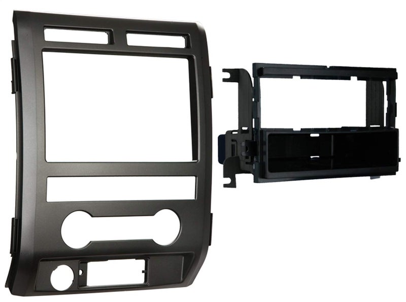 Metra Electronics 995822B Single DIN Installation Dash Kit for 20092010 Ford F150 NonNAV Models with Driver Info Switches in Factory PanelMatte Black