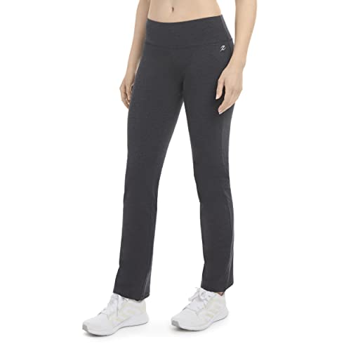 Energy Zone Womens Cotton Stretch Yoga Pants Charcoal Heather - Image 3