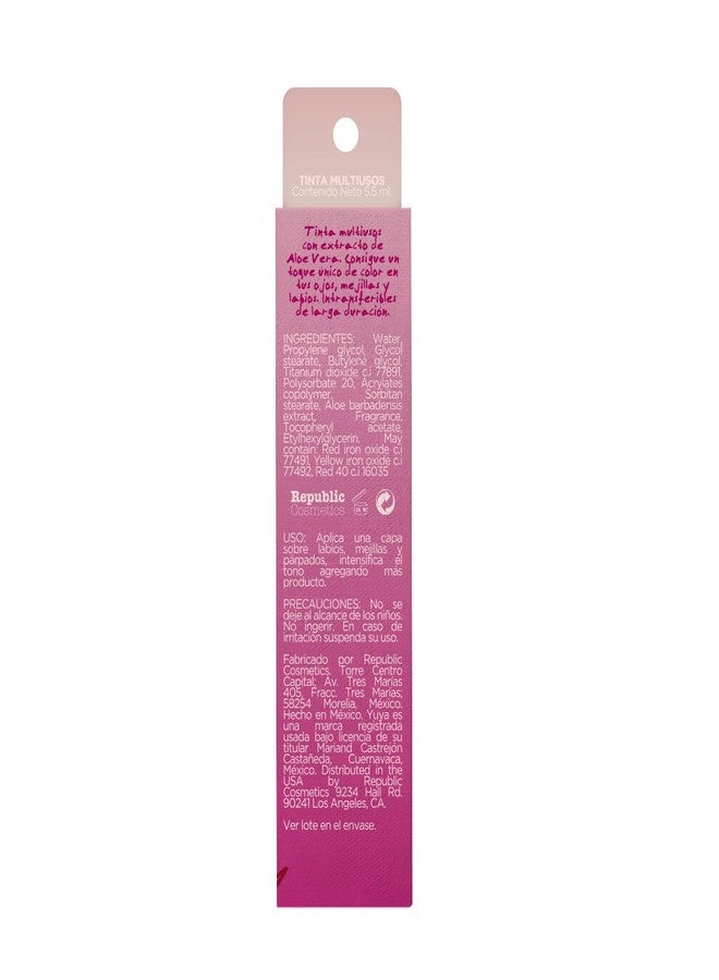 YuYa - Republic Cosmetics Fugaz Lips, Cheeks and Eyes Long Lasting Tint Aloe Vera Fucsia - Perfect size, take it every where - Image 2