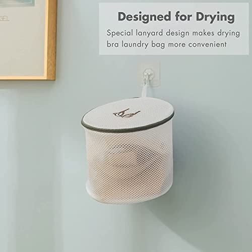 INKULTURE Honeycomb Mesh Laundry Bags For Bra Lingerie Bags | Round Shaped | White Or Pink| 01 Pcs - Image 5