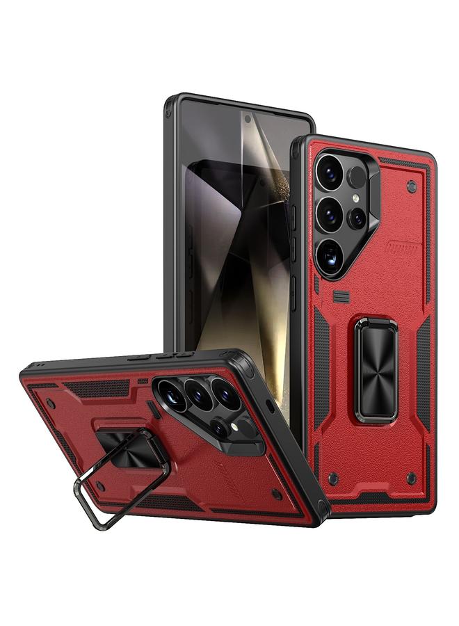 erorex Case For Samsung Galaxy S25 Ultra 5G Ring Holder PC Hybrid TPU Phone Case - Image 1