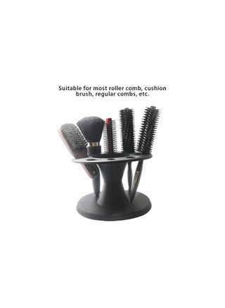 Hair Brush Holder Organizer,Hairbrush Holder Plastic Round Hair Brush Comb Holder Display Rack Hair Styling Brush Stand Shelf Accessories for Salon Home (Black) - pzsku/Z119F8194EAAEFAFC0208Z/45/_/1731679627/6c030886-a628-487a-9d14-91755ed31a08