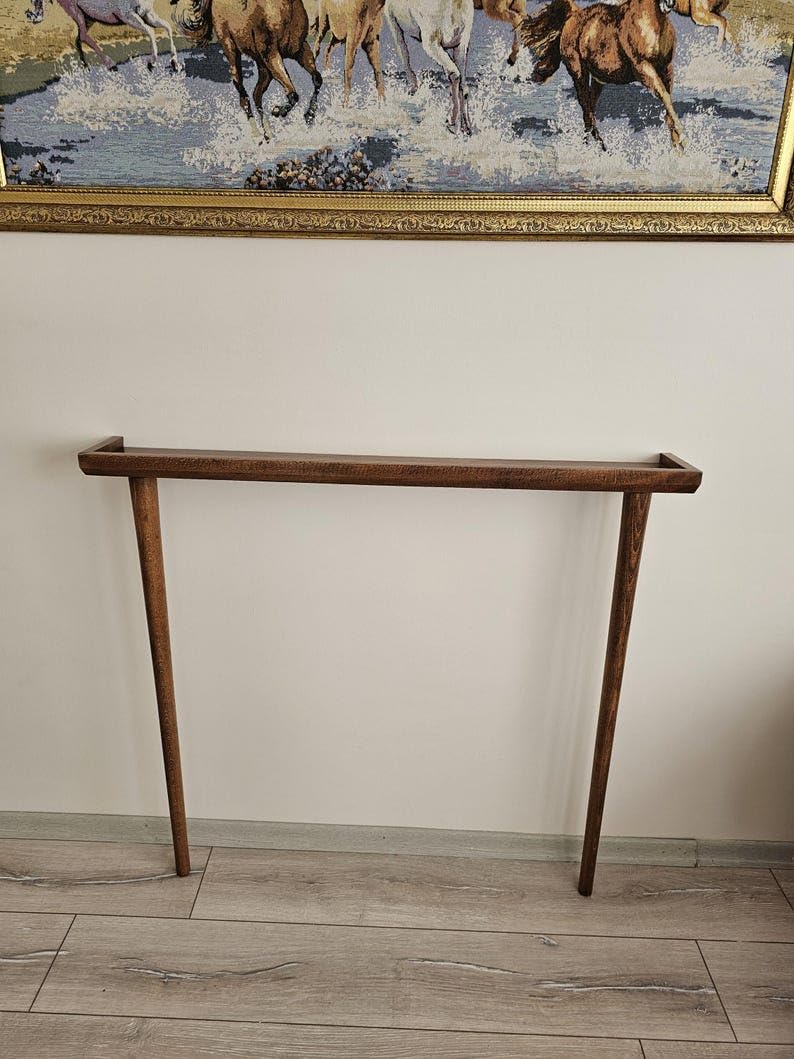 IThree Sheesham Wood Console Tables for Living Room Entrance Hallway Entryway Table Wooden Furniture for Home Natural Finish - Image 2