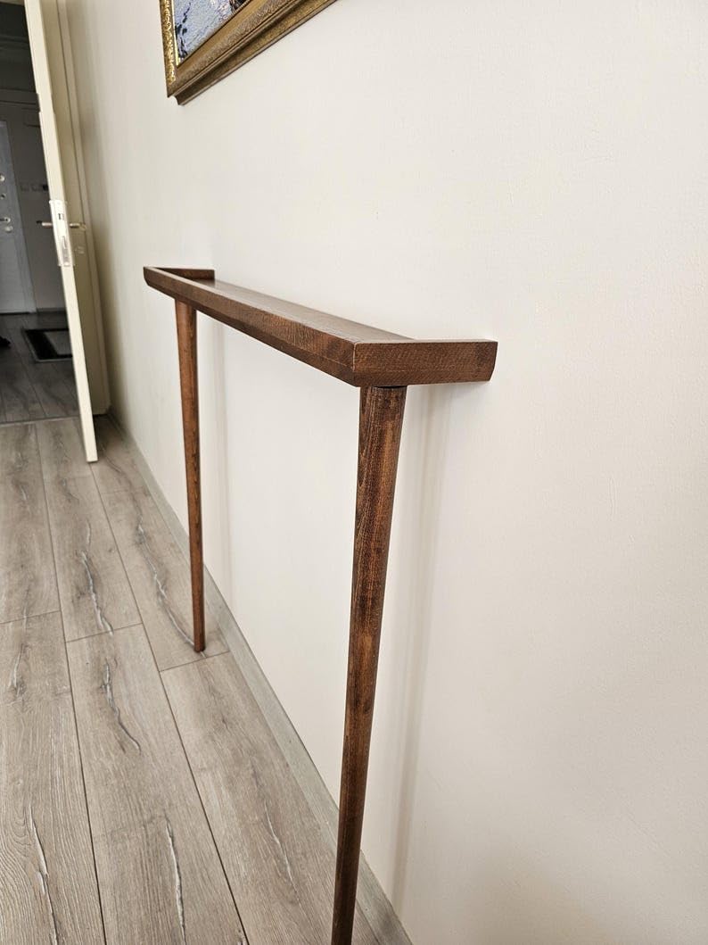 IThree Sheesham Wood Console Tables for Living Room Entrance Hallway Entryway Table Wooden Furniture for Home Natural Finish - Image 5