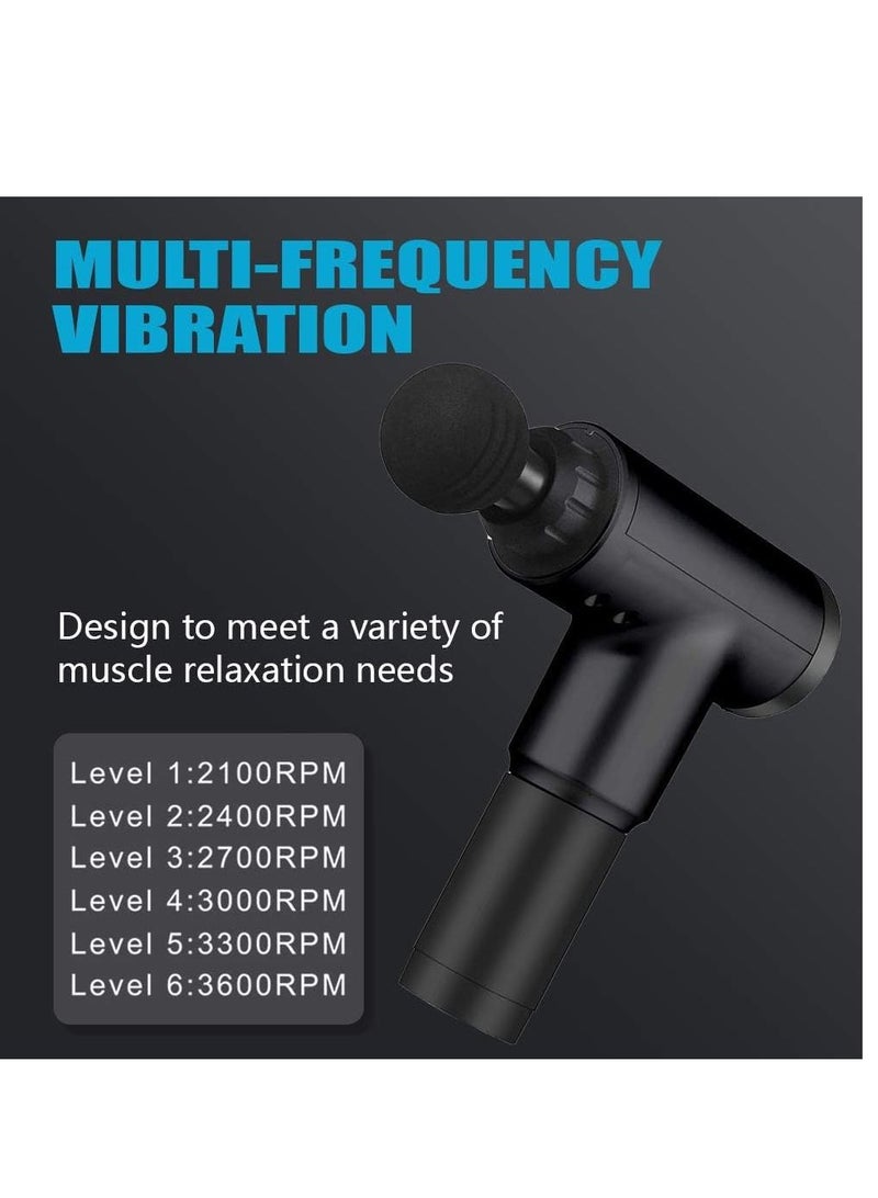 Professional Massage Gun-2023 Version Cordless Handheld Muscle Massage Device for Deep Tissue Relaxation,Rechargeable Quiet Gun Massage with 4 Interchangeable Heads and 6 Speed Level - Image 3