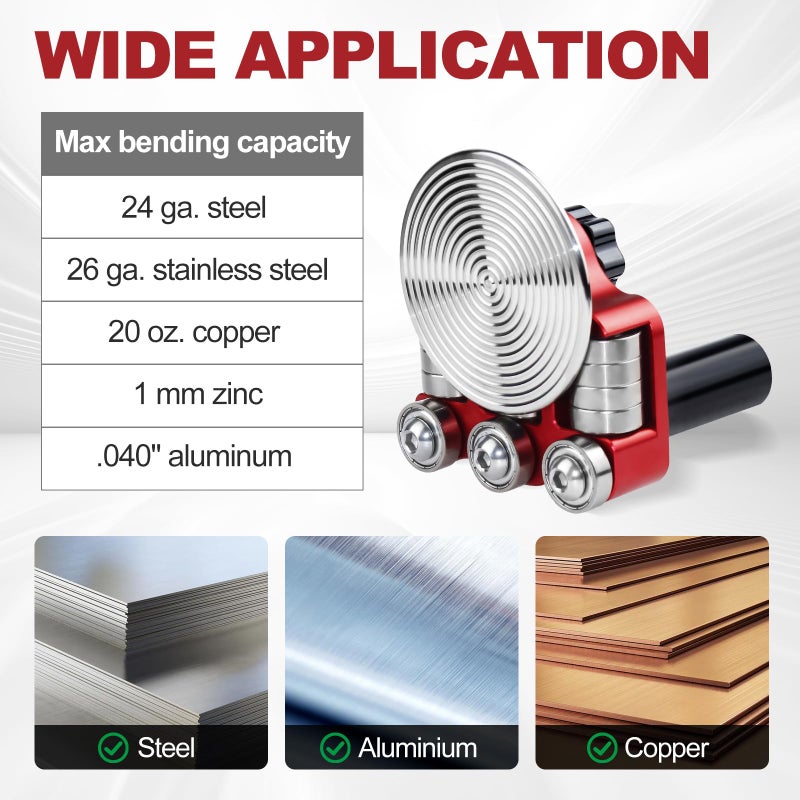 sosanlon FS1DS Sheet Metal Bender One Station Disc, Metal Break Bender Hand Bending Tool - Image 5