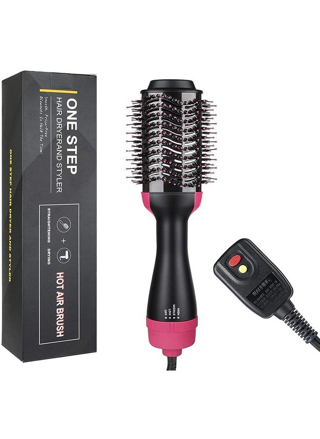 One Step Hair Dryer Brush,Volumizer 4 in 1 Hot Air Brush Styler Curler Comb Roller One Step Electric Ion Blow Dryer Brush Hair Straightener,Black  - Image 1