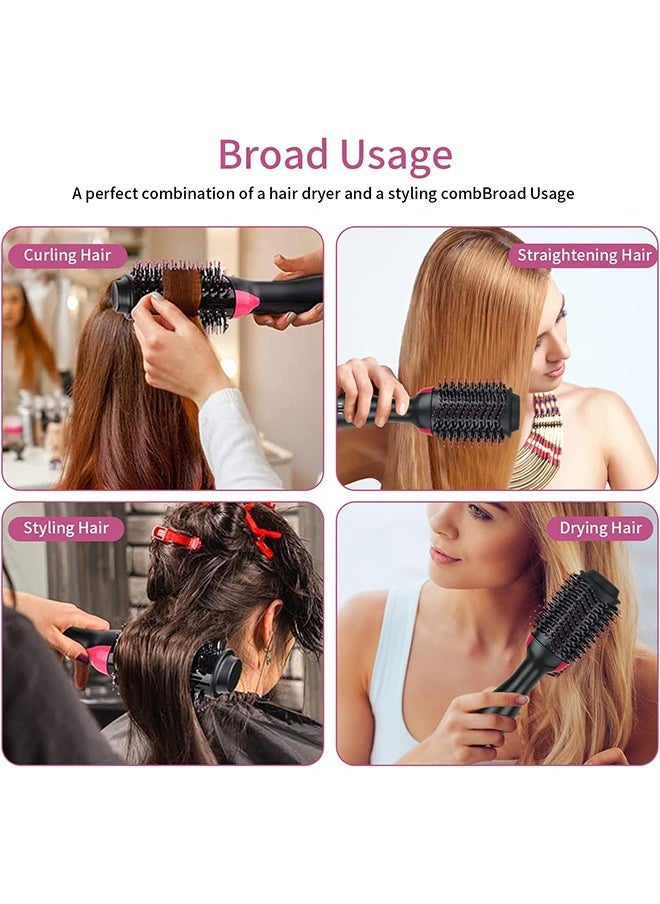 One Step Hair Dryer Brush,Volumizer 4 in 1 Hot Air Brush Styler Curler Comb Roller One Step Electric Ion Blow Dryer Brush Hair Straightener,Black  - Image 3