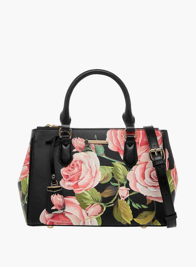 سيليست Floral Print Tote Bag with Zip Closure