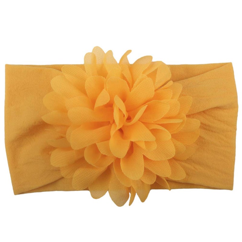 Toptim Baby Head Wrap Chiffon Flowers Newborn Infant Soft Nylon Headbands - Image 3